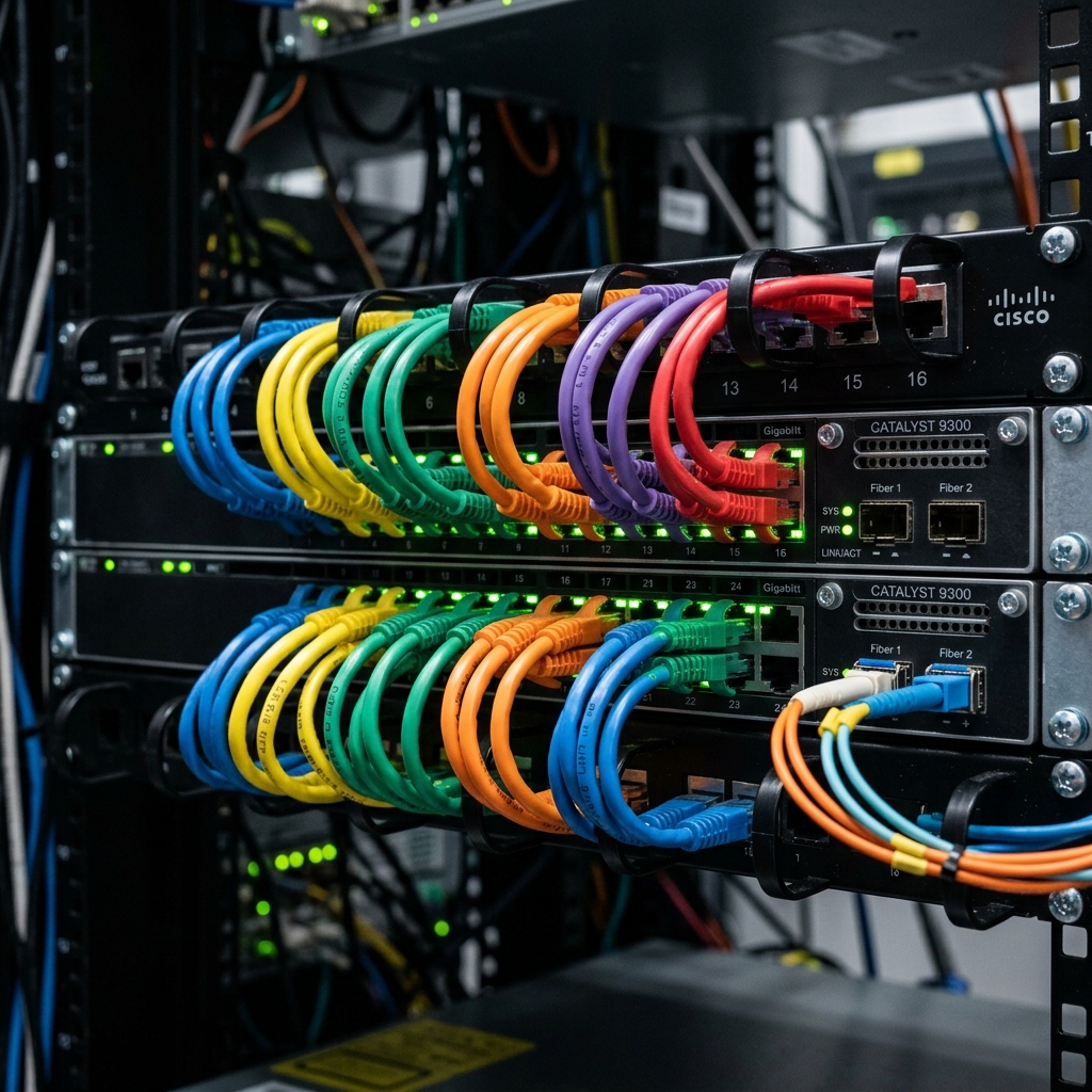 IT Network Switch and Cabling